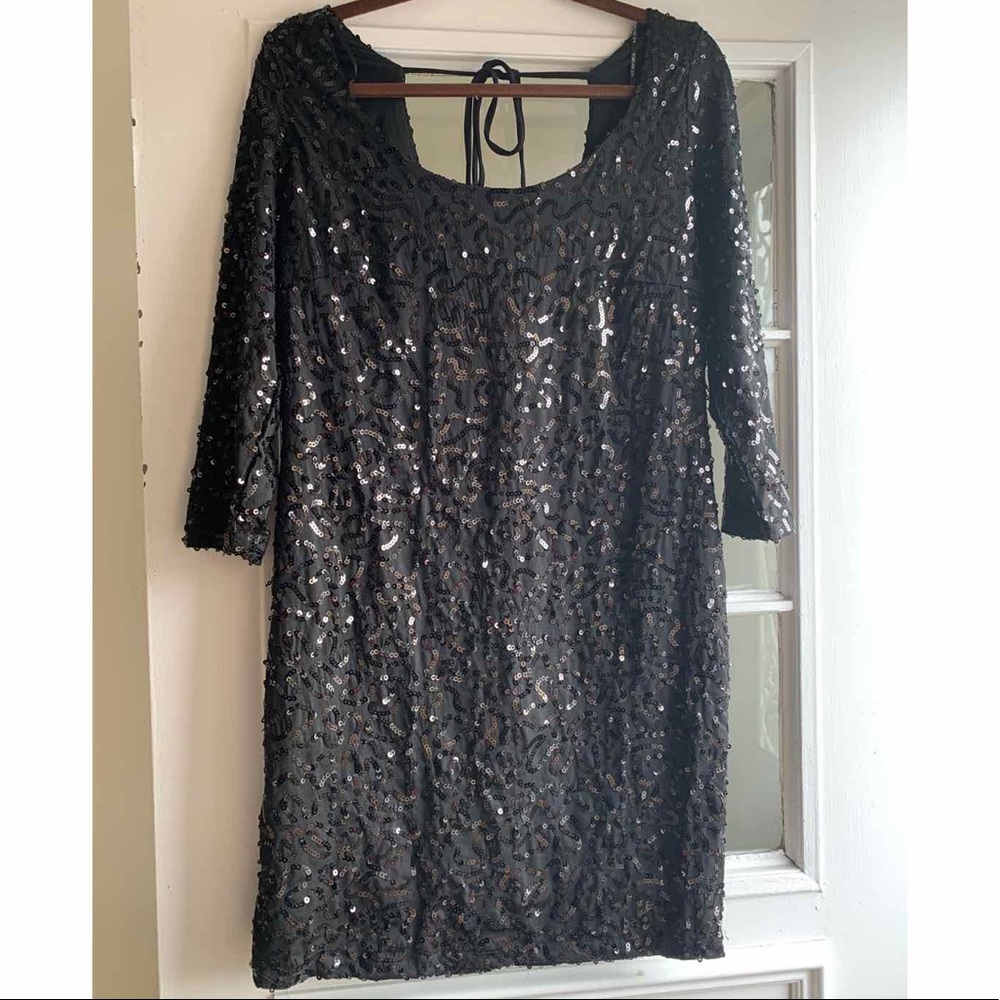 Black Sequin Dress